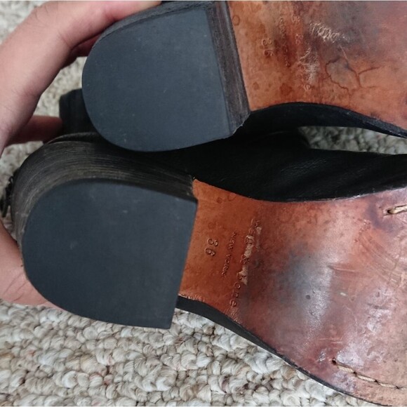 Rag and Bone newbury ankle black boots in cowhide leather size 6 - Picture 11 of 12